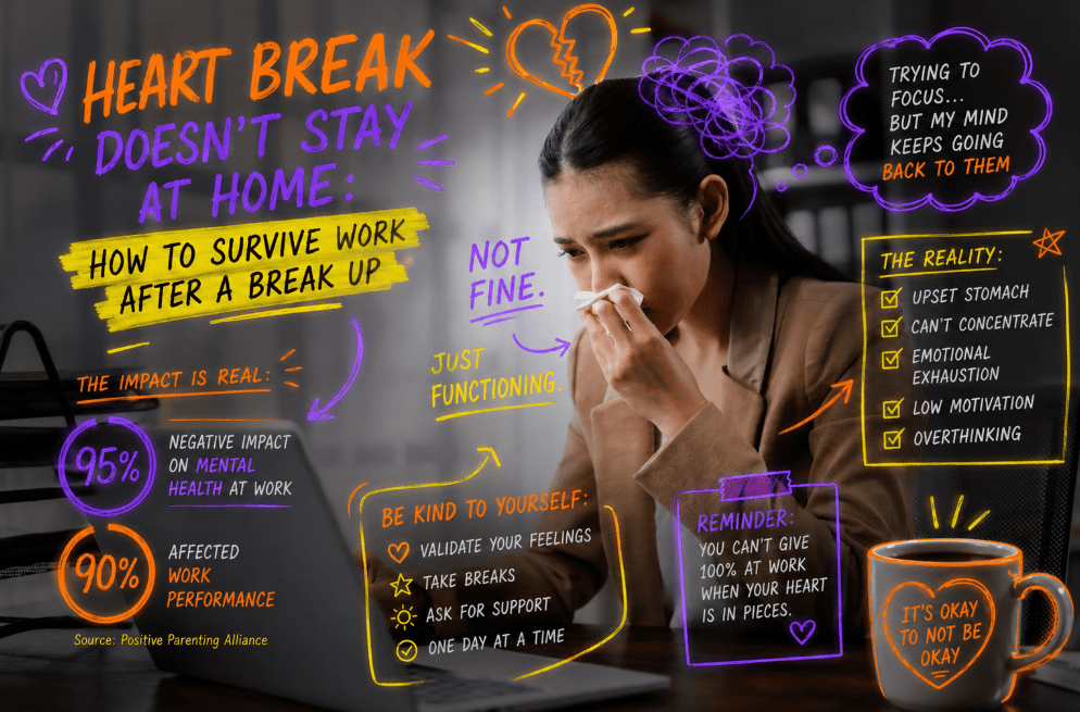 Heart break doesn’t stay at home: how to survive work after a break up